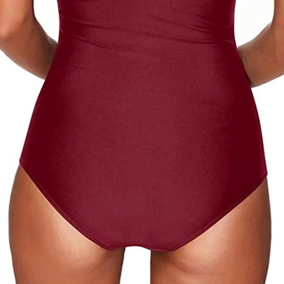 TEMPT ME High Neck Plunge Mesh Ruched Swimsuit 🏝️ NEW!!! - Picture 9 of 12